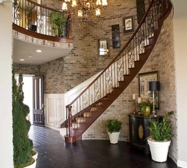 vintage staircase in mansion 