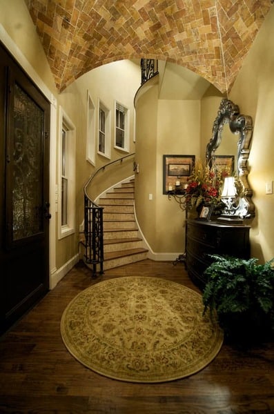 curved vintage staircase 