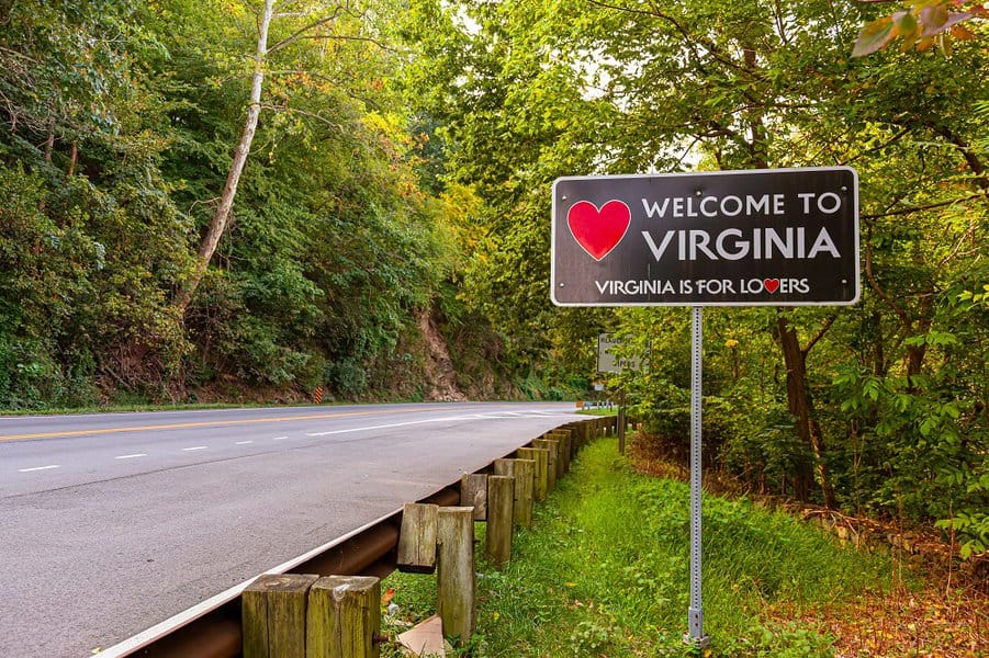 Virginia Welcome Sign