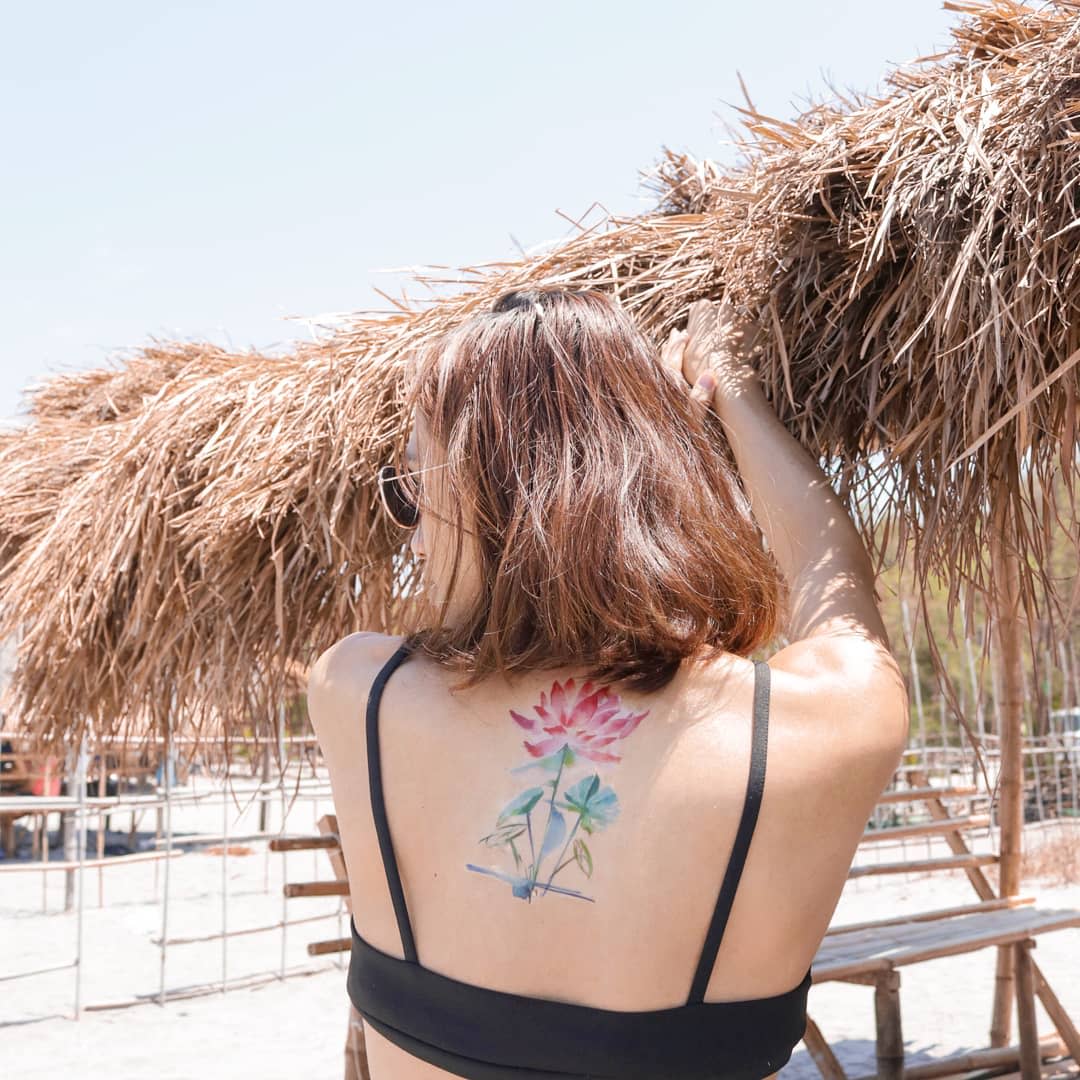 Water Lily Back Tattoo -tattoooie_ph