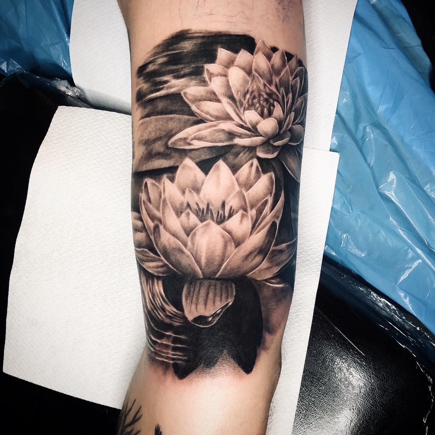Black Water Lily Tattoo -bobbietheboss