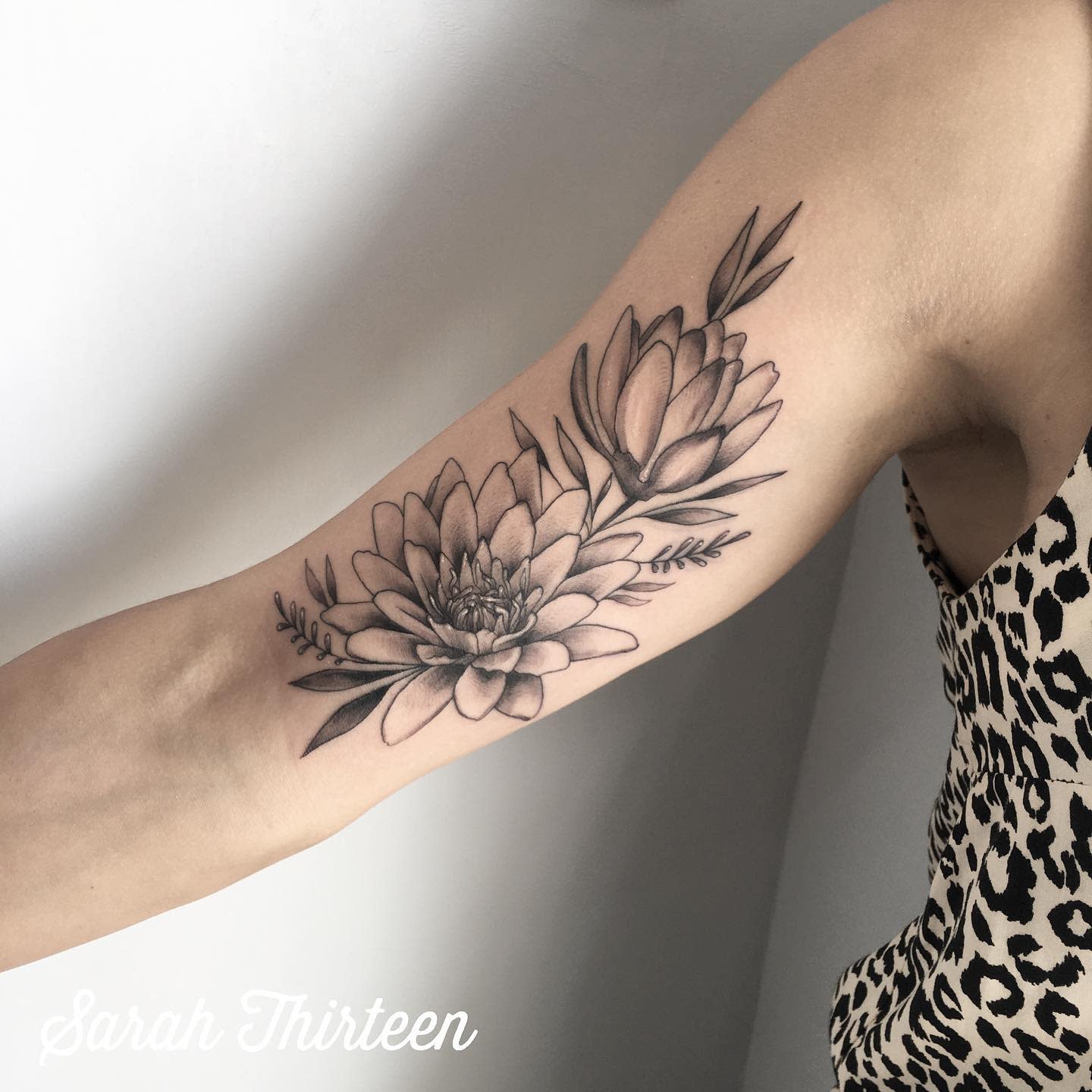 Black Water Lily Tattoo -sarahthirteentattoo