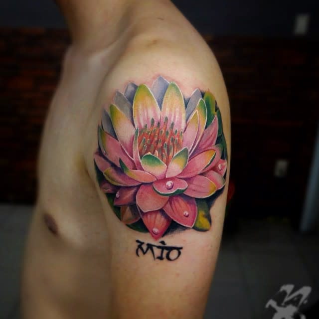 Realistic Water Lily Tattoo -bomleeson