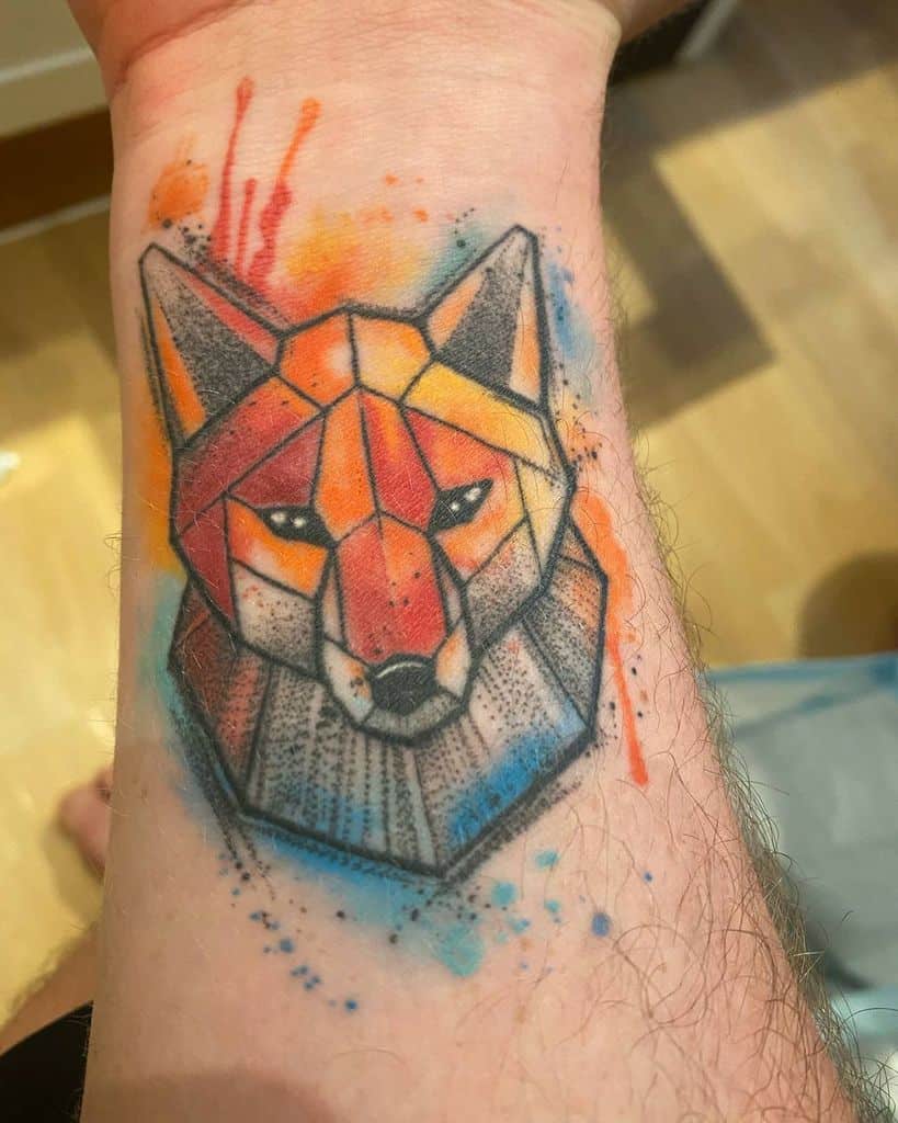 Geometric Fox Tattoo Idea  BlackInk