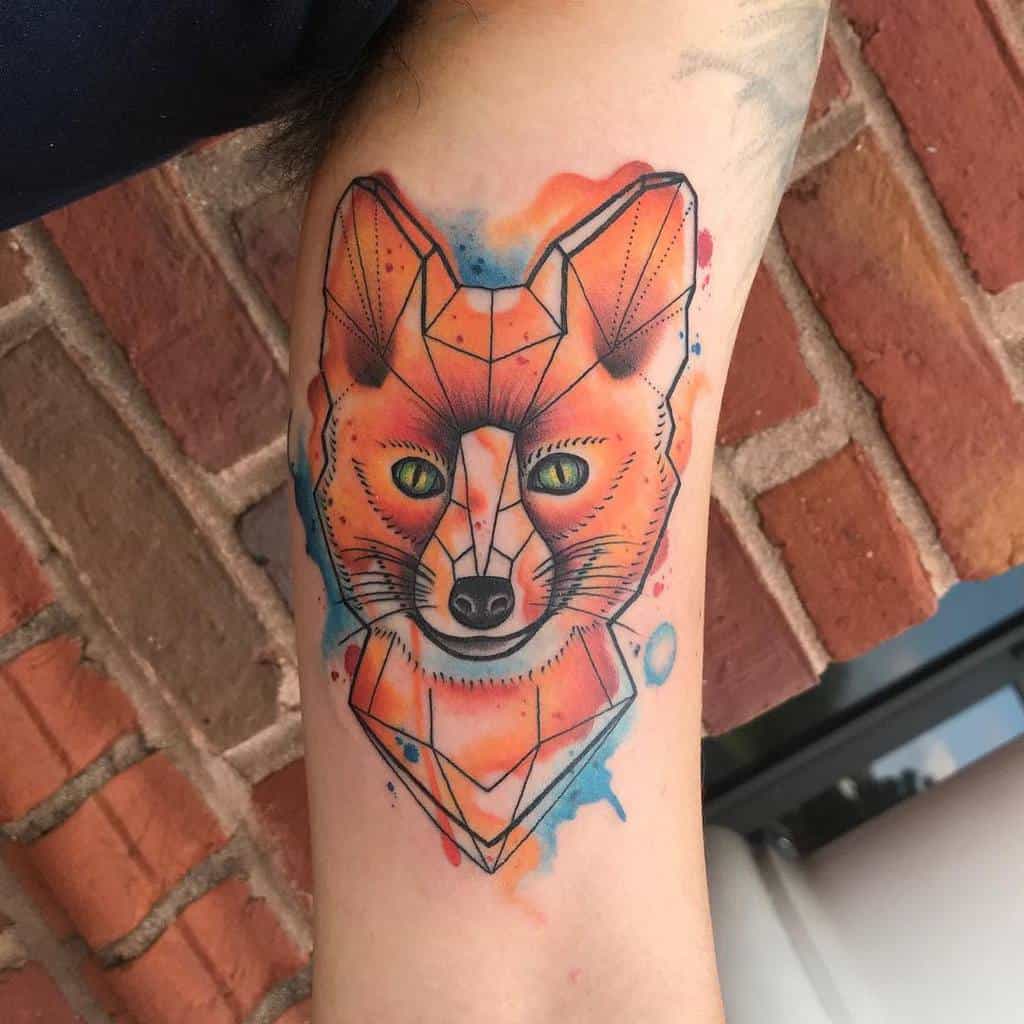 Art Immortal Tattoo : Tattoos : New : Neo Traditional Fox and Skull