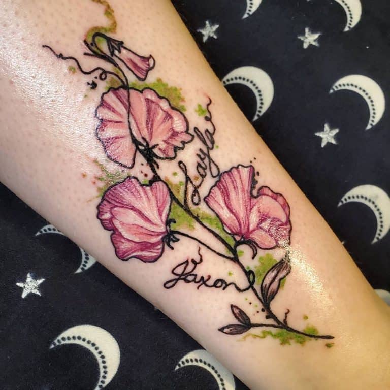 57 Sweet Pea Flower Tattoo Ideas 2024 Inspiration Guide