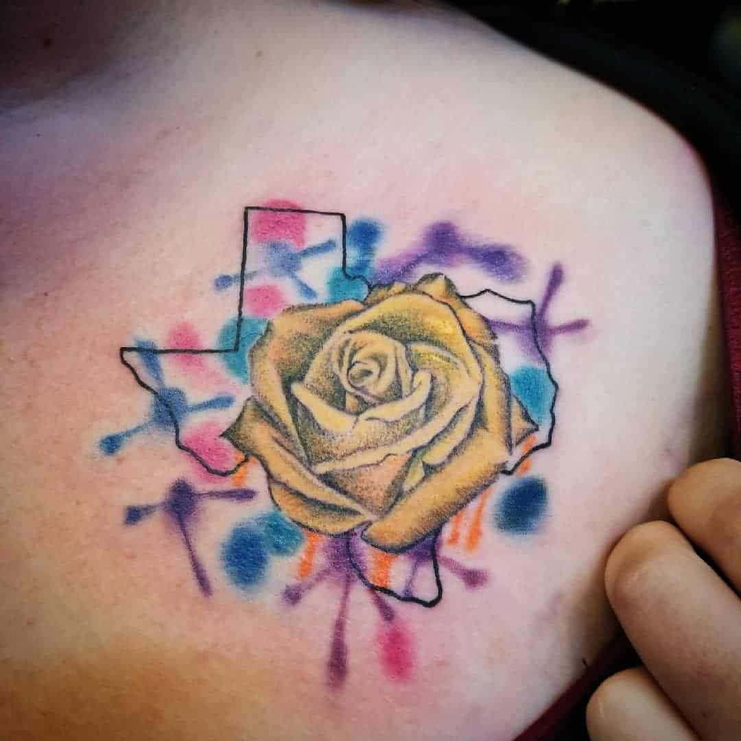 Watercolor Yellow Rose Tattoo -alex_from_the_ashes