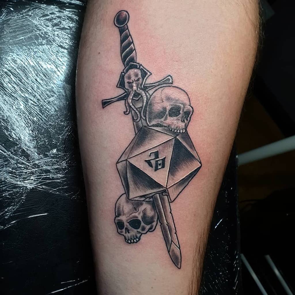 Weapons Dungeons And Dragons Tattoos Matty Nate Tattoos