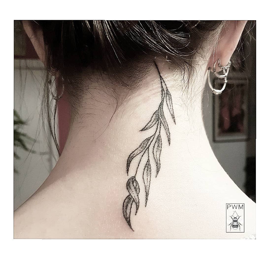 Leaf Weeping Willow Tattoo -pain_with_meaning