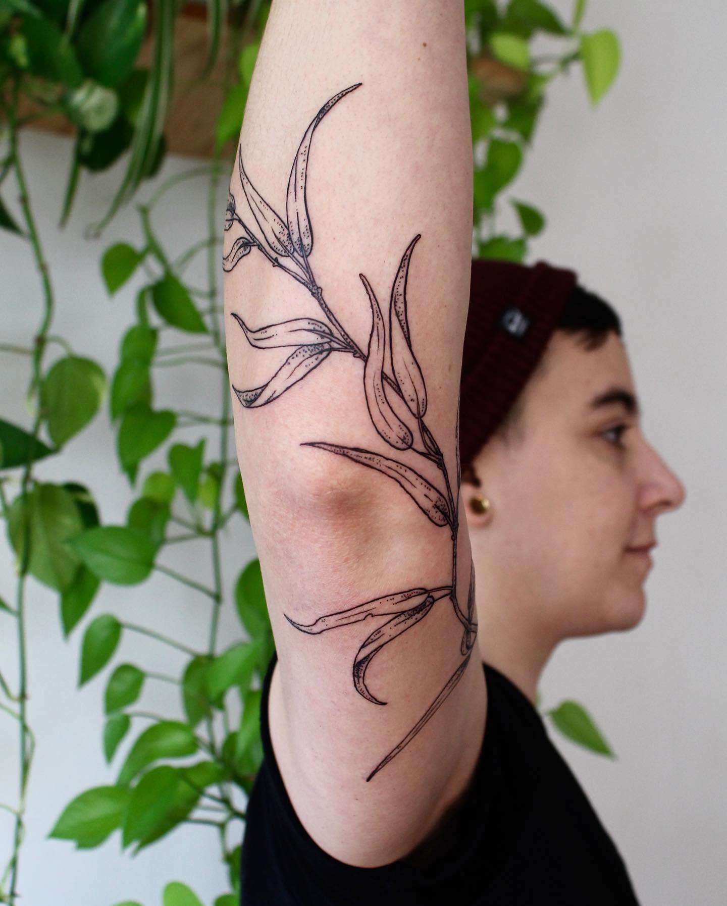 Leaf Weeping Willow Tattoo -soft__cake
