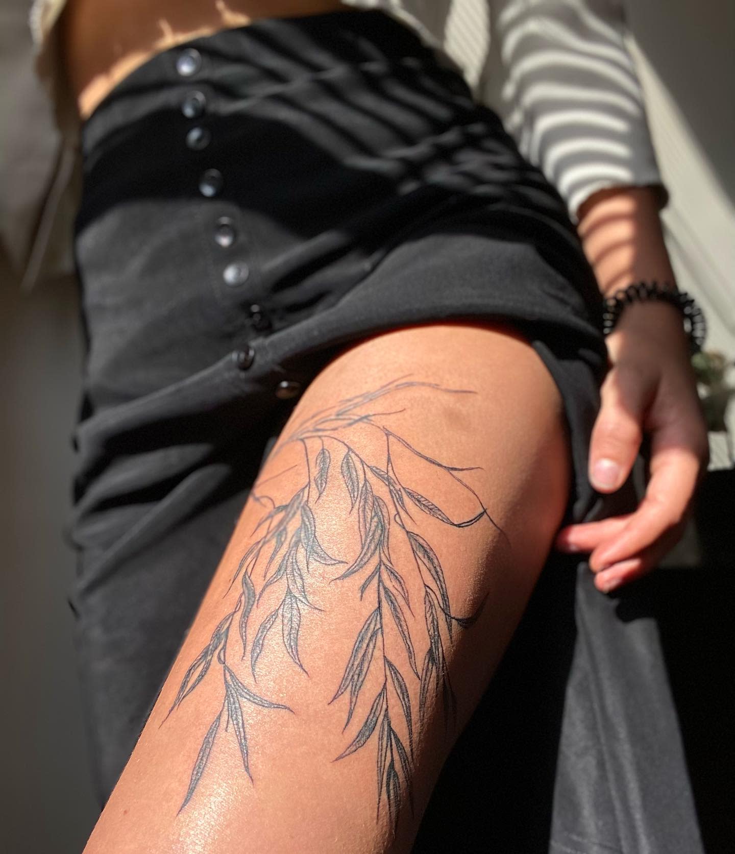 Leaf Weeping Willow Tattoo -visual.intrigue