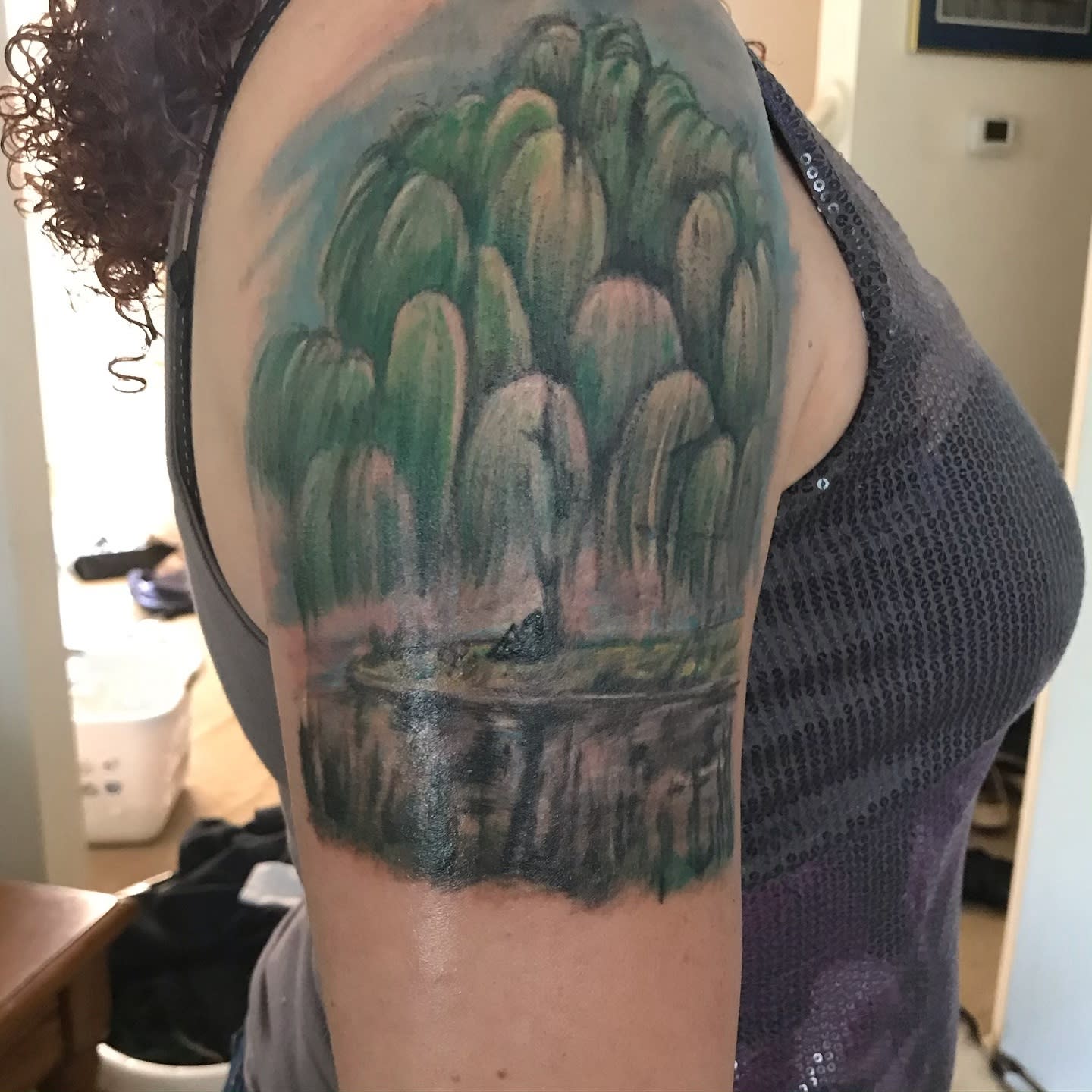 Watercolor Weeping Willow Tattoo -ma_chellie_