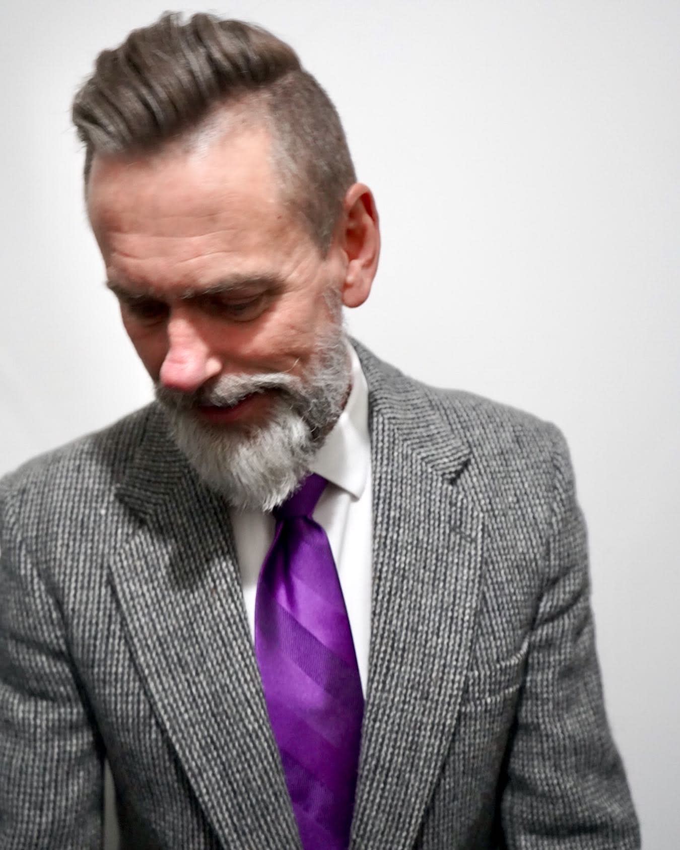 Purple Tie With Grey Suit -sartorialsatori
