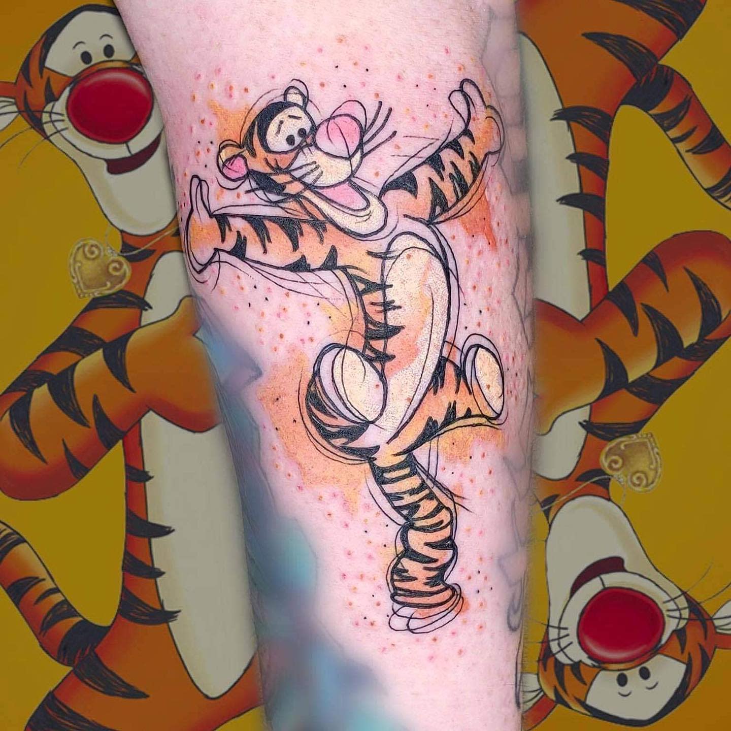 Tatuaje Tigger Winnie the Pooh -scootabean