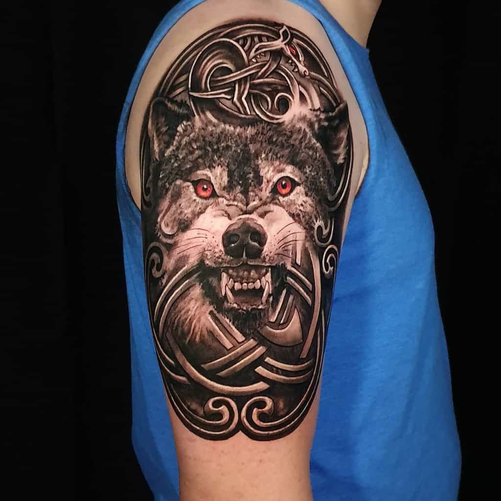 Wolf Upper Arm Tattoos jawor66688