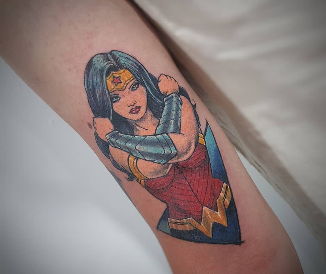 Comic Wonder Woman Tattoo -mxaguirre