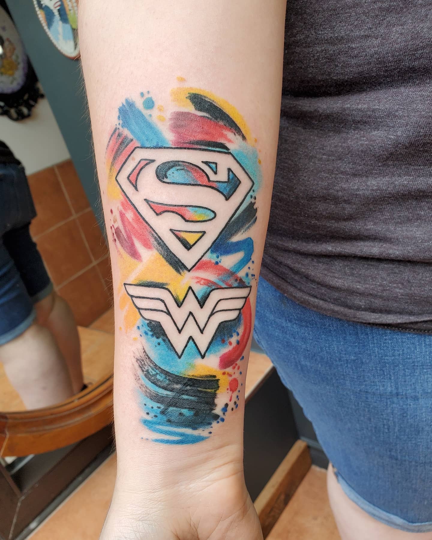 Superman Wonder Woman Tattoo -patriciapigeon