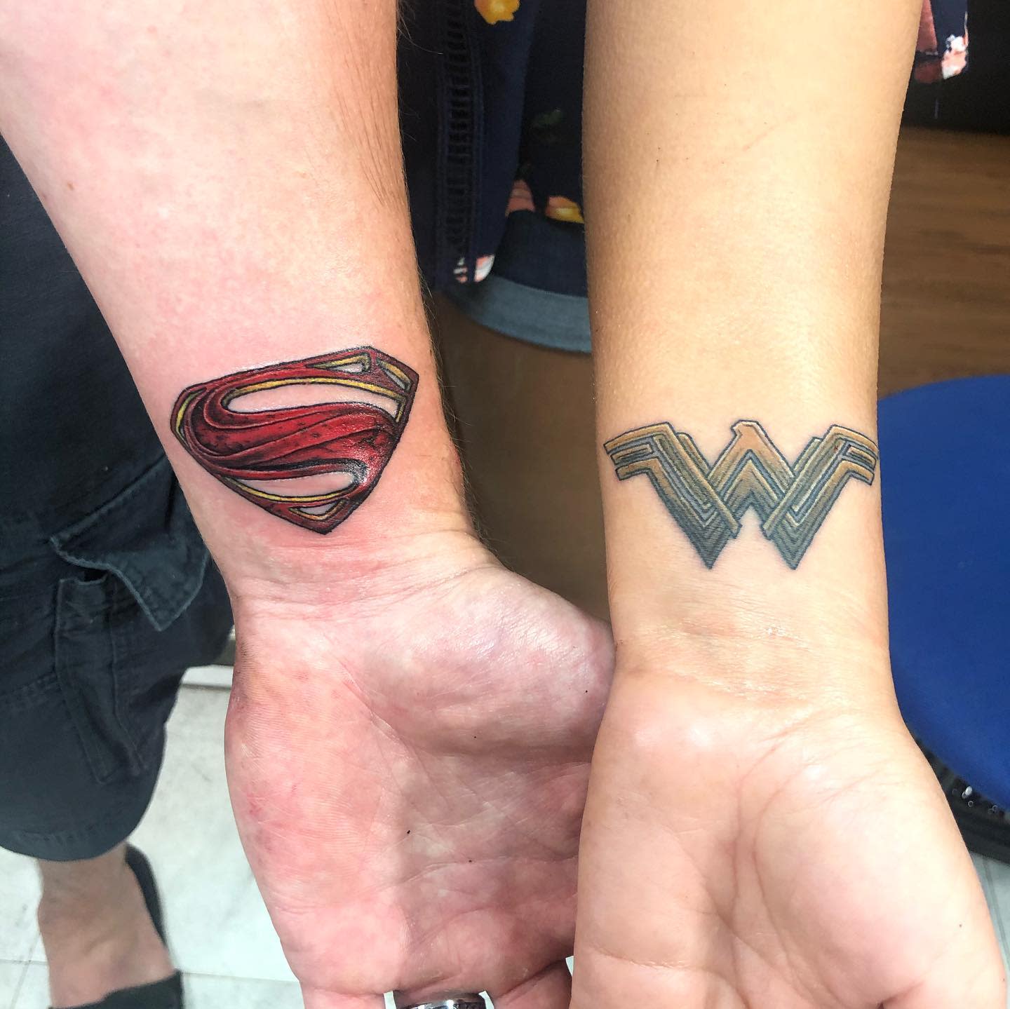 Tatuaje Superman Mujer Maravilla -zachta770os
