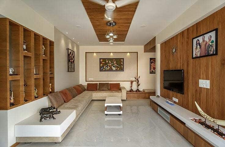 Wood Brown Living Room Ideas -inte.rior2028