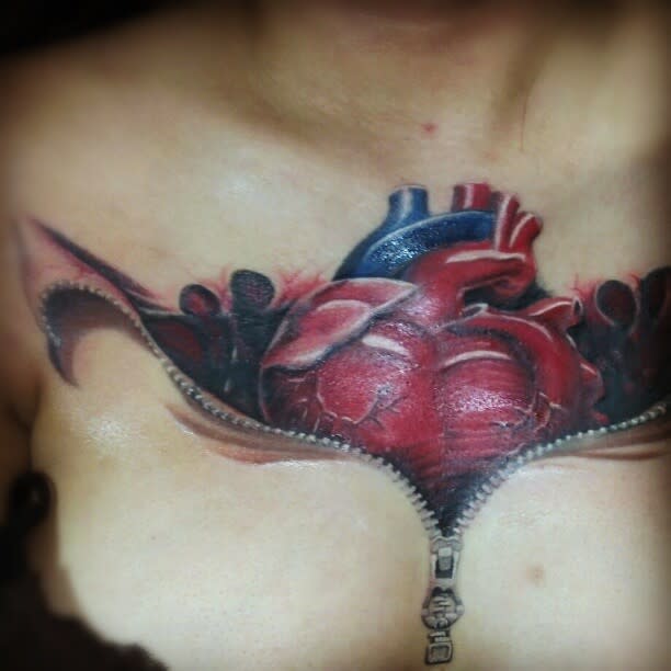 Heart Zipper Tattoo -earlnixon