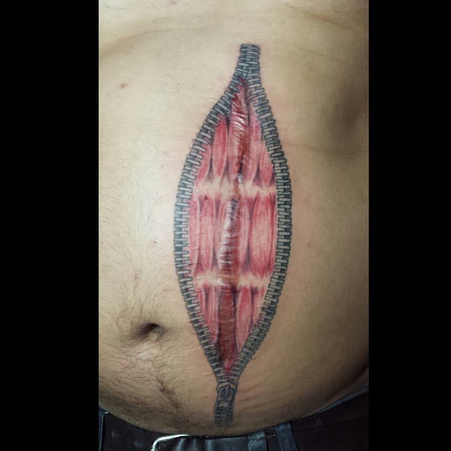 Realistic Zipper Tattoo -yoeinktattoos