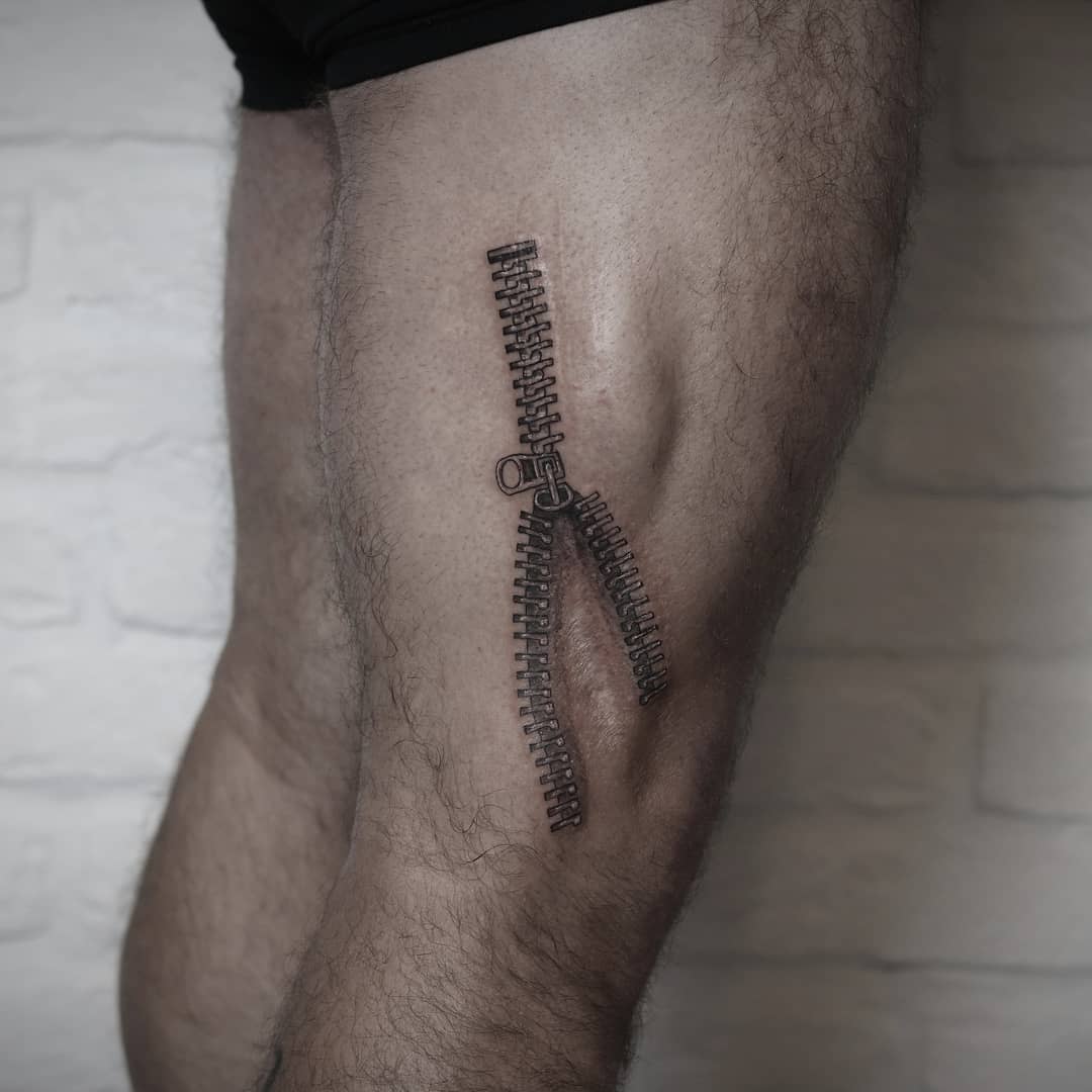 Small Zipper Tattoo -malistudiokrapina