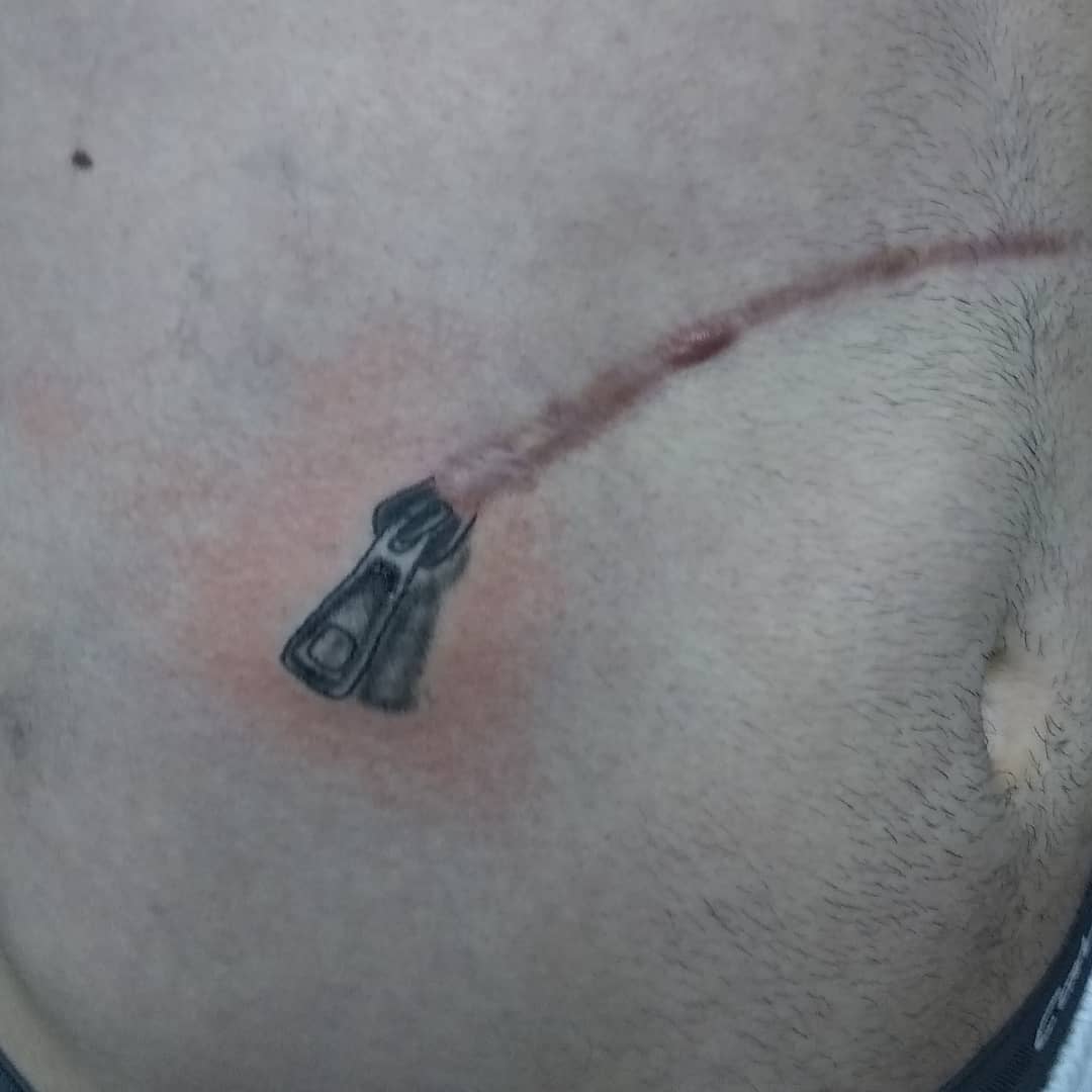 Small Zipper Tattoo -tattoosbycurr