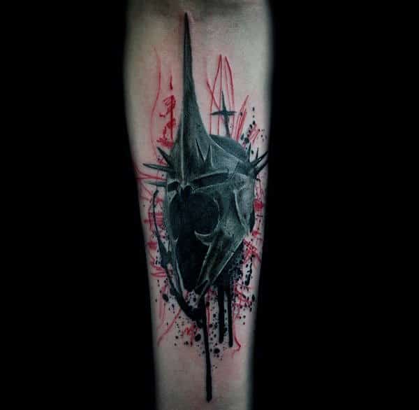 Abstract Lord Of The Rings Mens Inner Forearm Tattoos