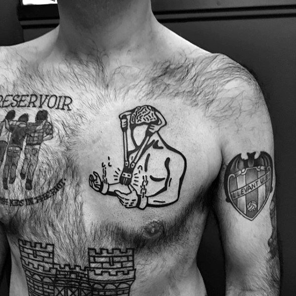25+ Manly Simple Chest Tattoos For Guys