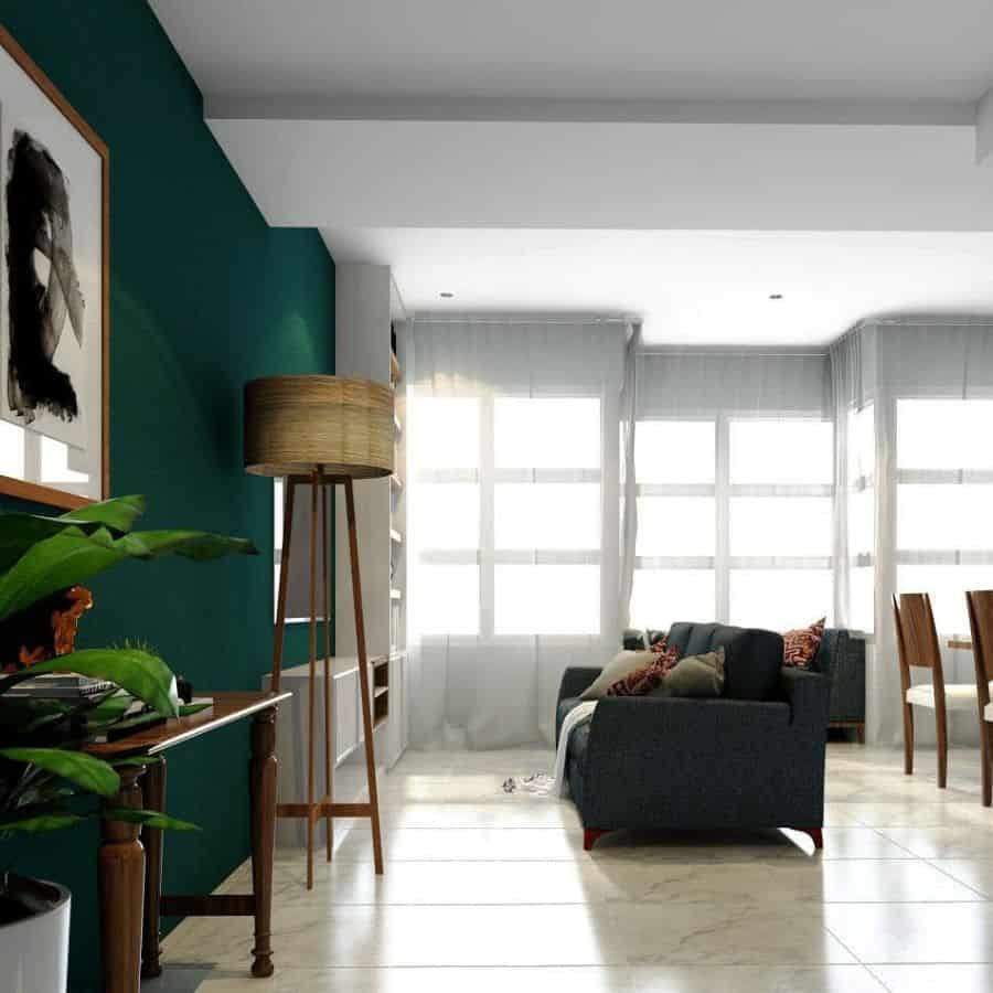 Accent Wall Living Room Paint Ideas Arkitreiv