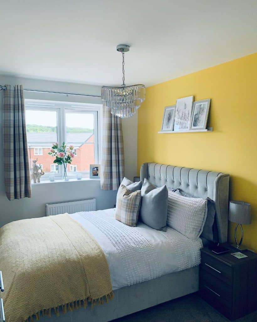 accent wall yellow bedroom ideas 2 homebychenice