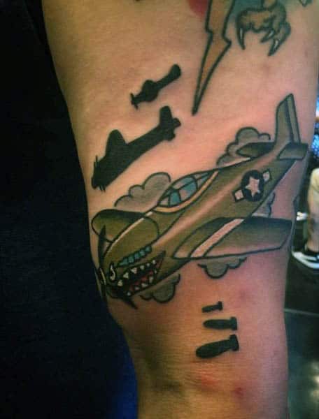 Airliner Plane Tattoos On Men