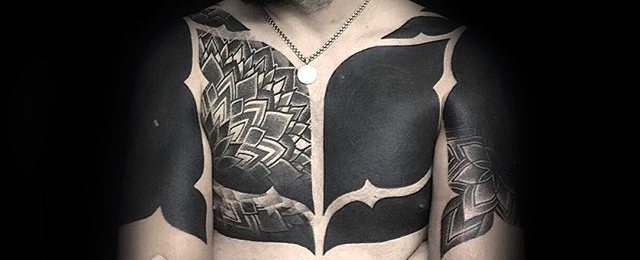 70 All Black Tattoos For Men – Blackout Design Ideas