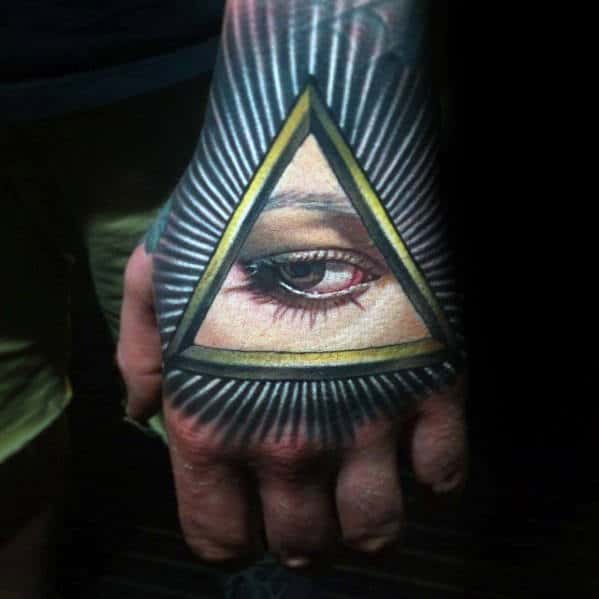 All Seeing Eye Badass Hand Tattoos For Gentlemen