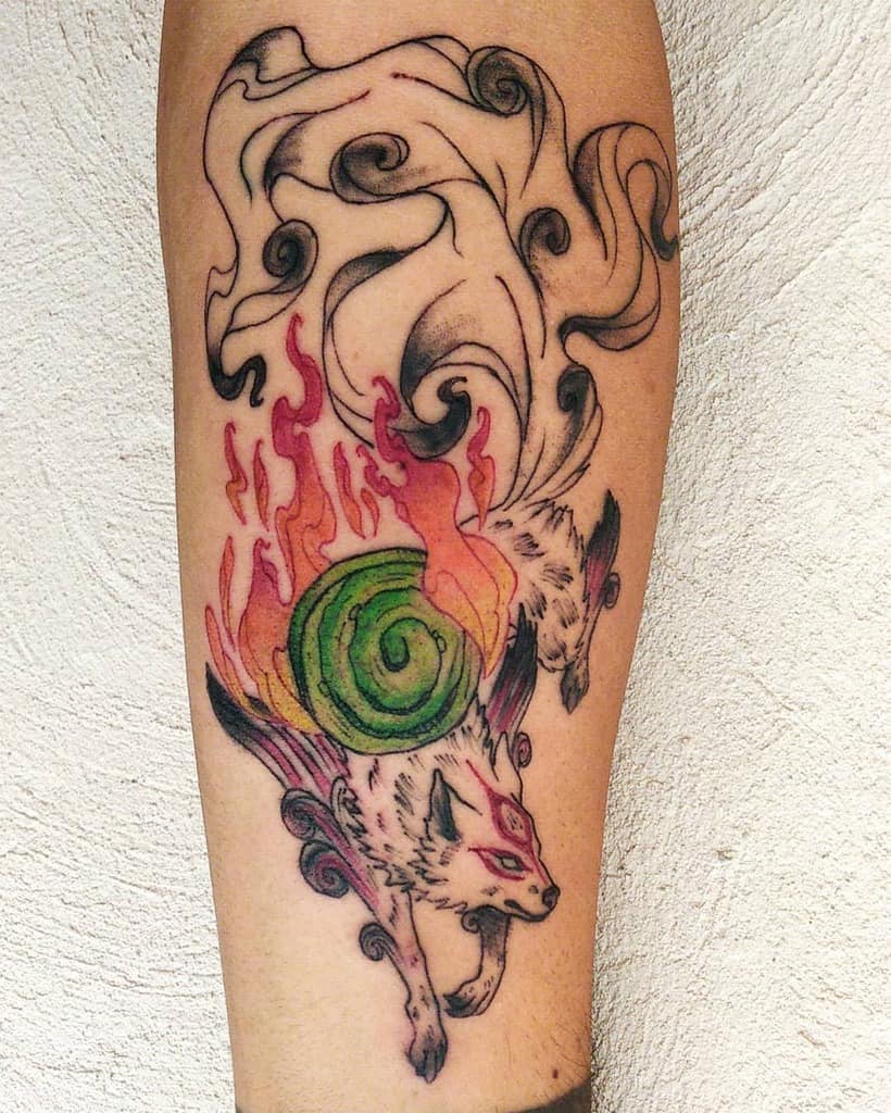 My Amaterasu tattoo by Alex Heart Auckland New Zealand  rOkami