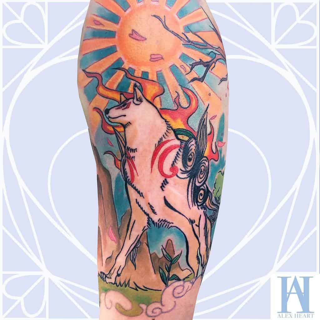 Heres a tattoo of Amaterasu I did for a client about 25yrs ago Follow me  on IG nathanwoelketattooist  rirezumi