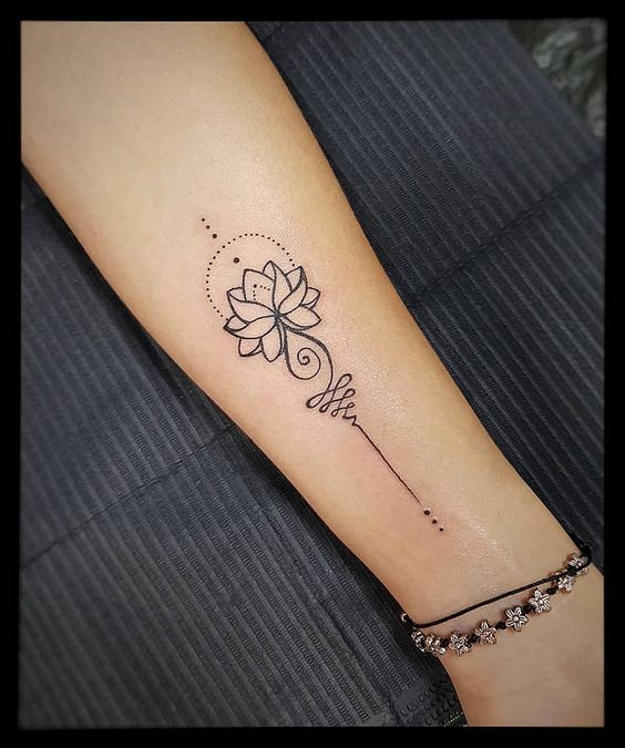 Amazing Arm Unalome Tattoo