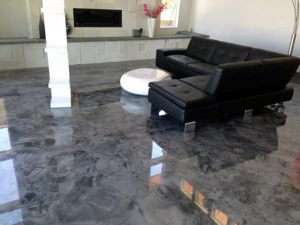 Top 50 Best Concrete Floor Ideas, Marble Basement Floor Plan