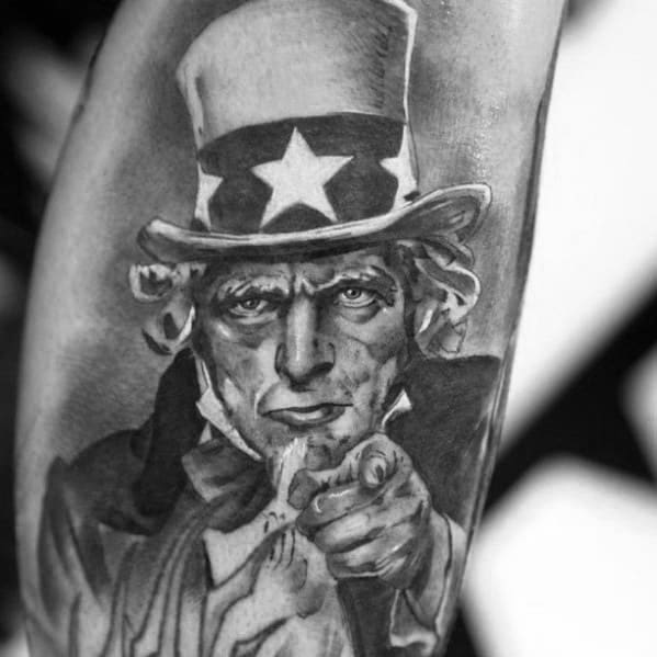 Fighting Uncle Sam Tattoo