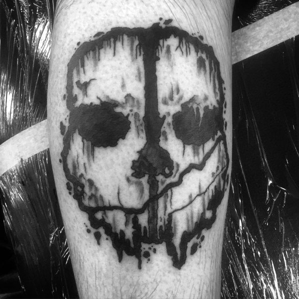 Amazing Mens Call Of Duty Tattoo Ghost Mask Designs