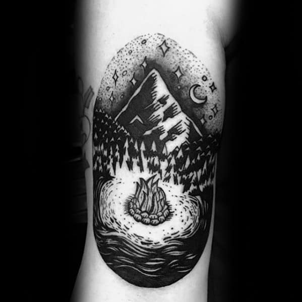 New campfire tattoo  Traditional tattoo Sleeve tattoos American traditional  tattoo