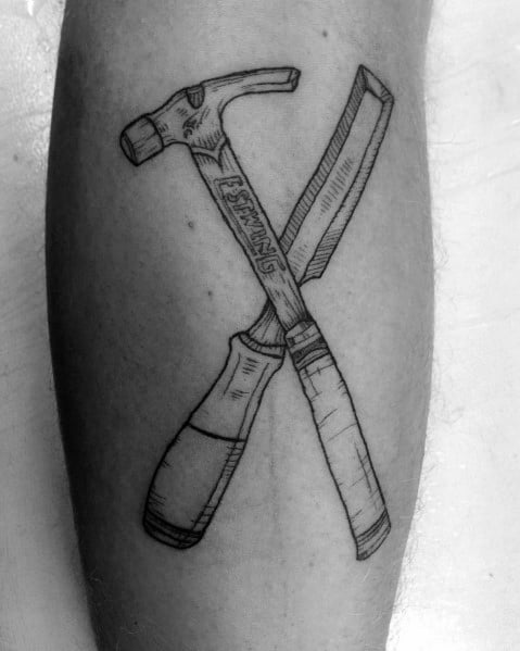 Amazing Mens Carpenter Tattoo Designs