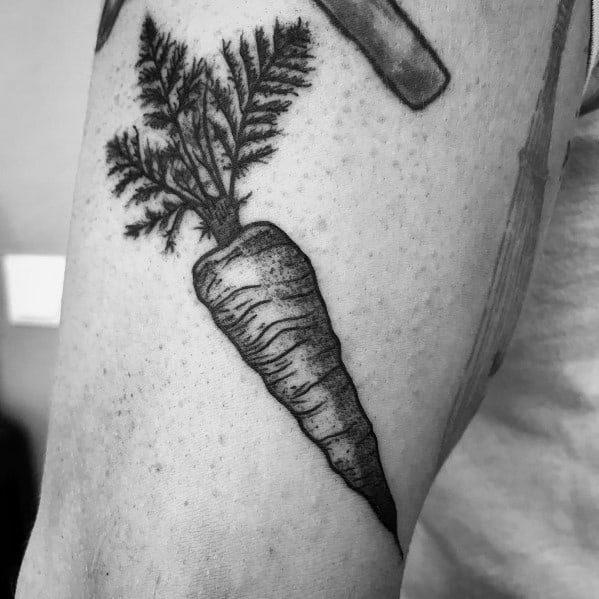 Amazing Mens Carrot Tattoo Designs