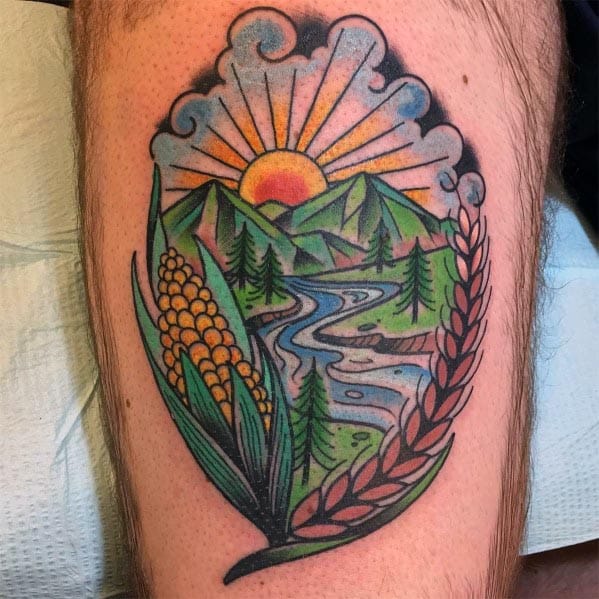 A simple wheat tattoo by will :) - Ward's Tattoo Shop | Facebook