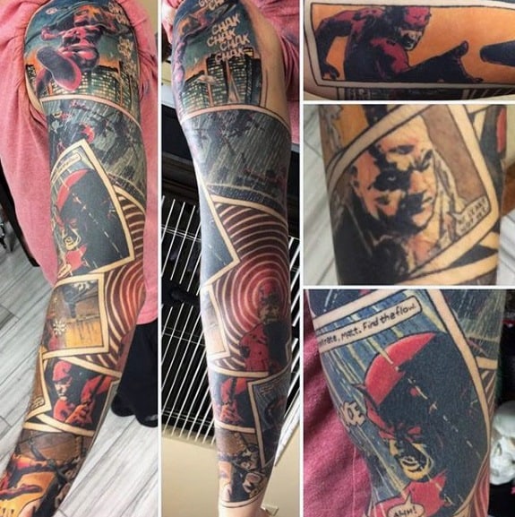 Amazing Mens Daredevil Tattoo Designs