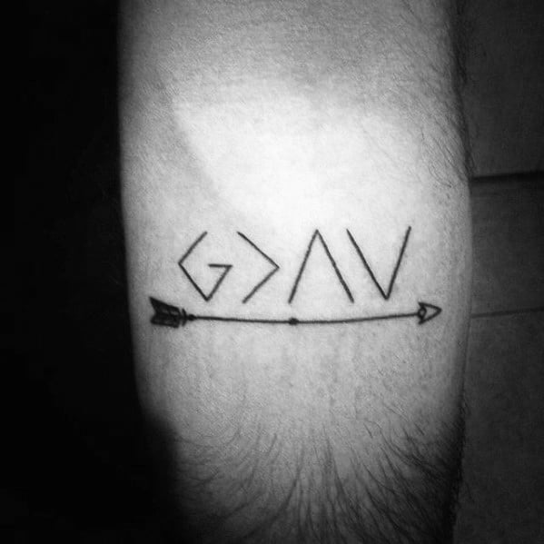 I Am Greater Than My Highs and Lows Symbol Temporary Tattoo (Set of 3) –  Small Tattoos