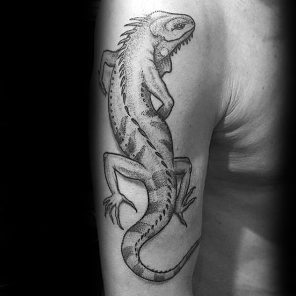 Amazing Mens Iguana Tattoo Designs