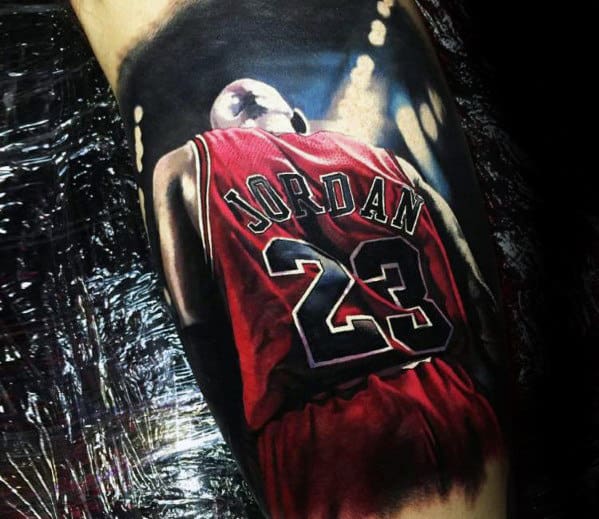 Amazing Mens Jordan 23 3d Quarter Sleeve Tattoo
