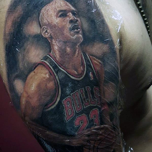 Amazing Mens Jordan Half Sleeve Tattoos