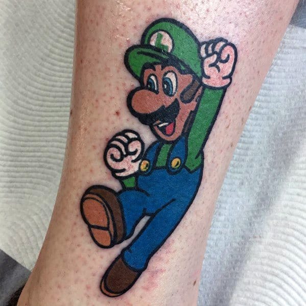 Amazing Mens Luigi Tattoo Designs